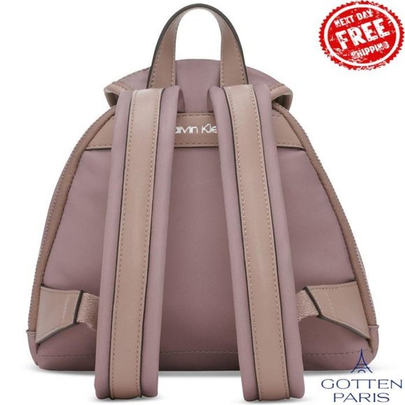 Calvin Klein Shay Nylon Front Buckle Zip Around Mini Backpack Cocoa Women\'s Bag main image 5